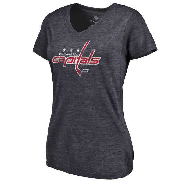 Women's Washington Capitals Distressed Team Primary Logo V Neck Tri Blend T-Shirt Navy FengYun,We sell and wholesale Women's Washington Capitals Distressed Team Primary Logo V Neck Tri Blend T-Shirt Navy FengYun on line form chian!